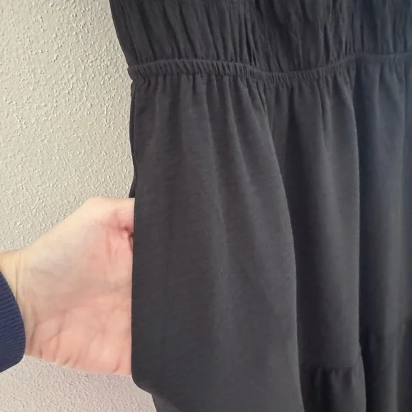 NWT Monteau Size S Tiered Black Maxi Dress - Picture 6 of 11